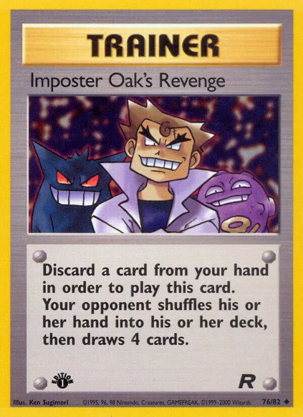 Team Rocket 영어판 Imposter Oak's Revenge 76 카드 앞면