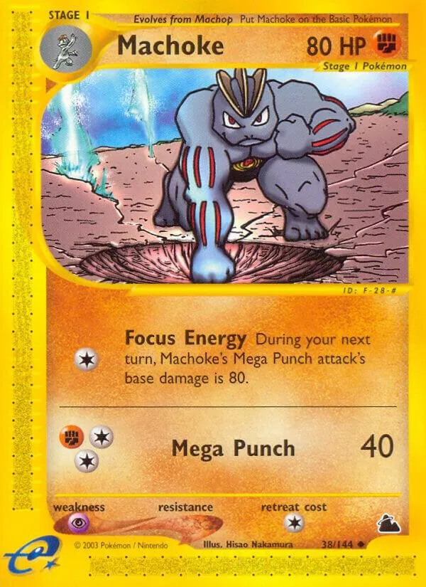 Skyridge 영어판 Machoke 38 카드 앞면