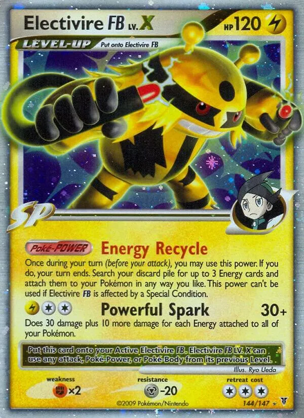 Platinum—Supreme Victors 영어판 Electivire FB LV.X 144 카드 앞면