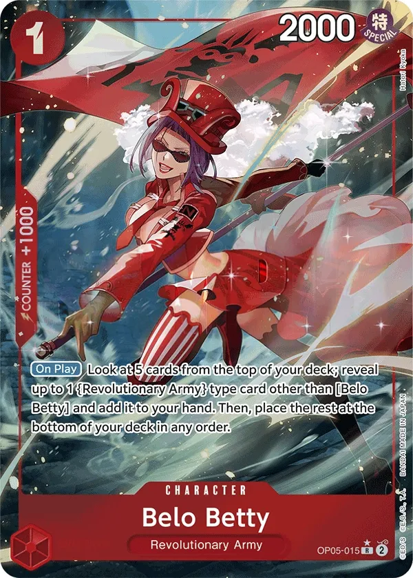 Awakening of the New Era 英語版 Belo Betty OP05-015 · パラレル 4 カード表面