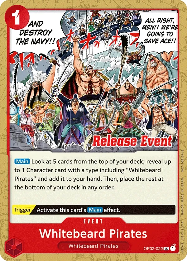 Paramount War 英語版 Whitebeard Pirates OP02-022 · パラレル カード表面