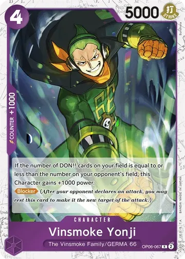 Vinsmoke Yonji OP06-067 · Parallel 2 $2.88