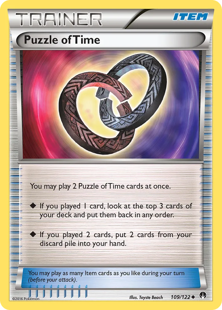 XY—BREAKpoint 영어판 Puzzle of Time 109 카드 앞면