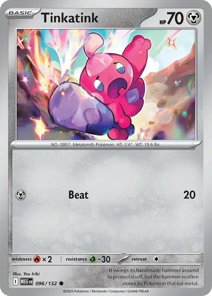 Mega Evolution 英語版 Tinkatink 96 カード表面