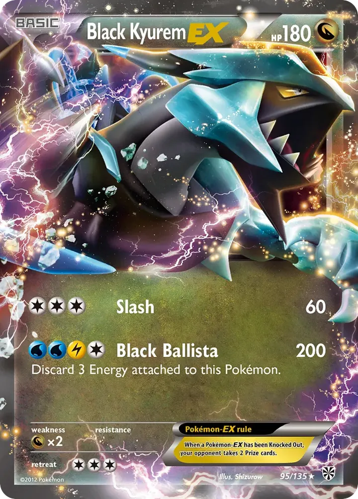 Black & White—Plasma Storm 英語版 Black Kyurem-EX 95 カード表面
