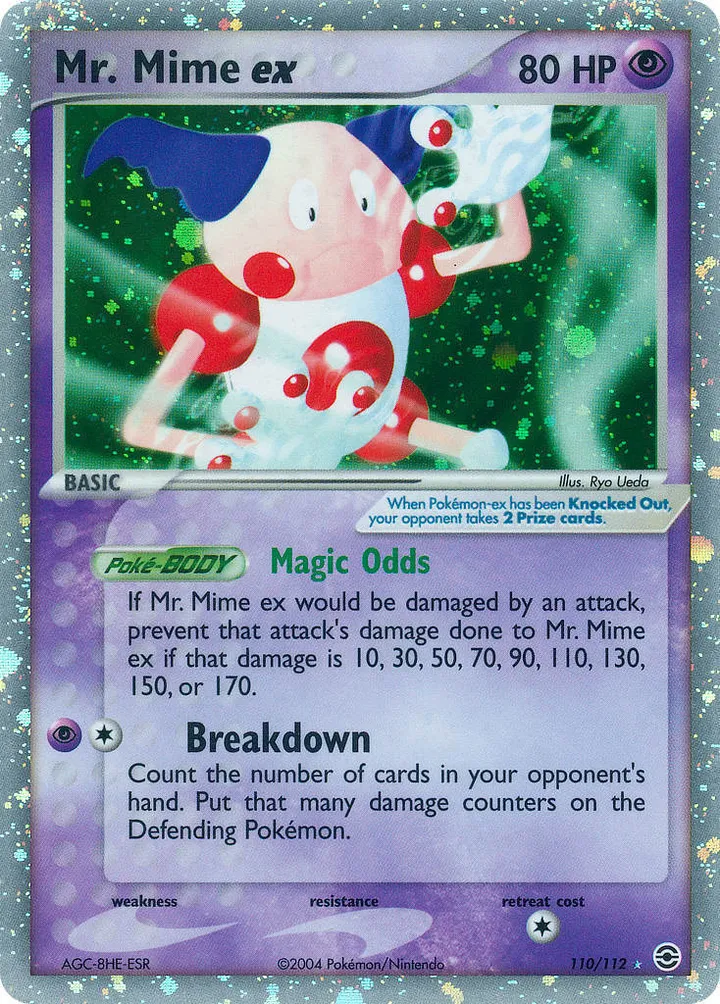 EX FireRed & LeafGreen 영어판 Mr. Mime ex 110 카드 앞면