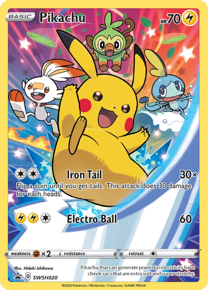 SWSH Black Star Promos 英語版 Pikachu SWSH020 カード表面