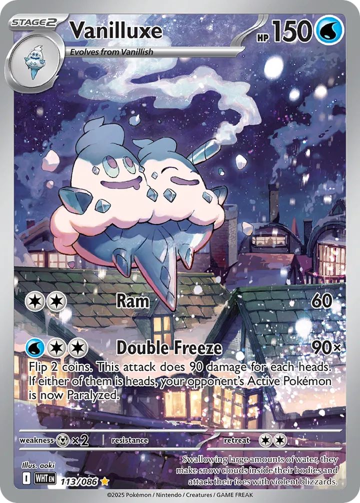 Scarlet & Violet—White Flare 영어판 Vanilluxe 113 카드 앞면