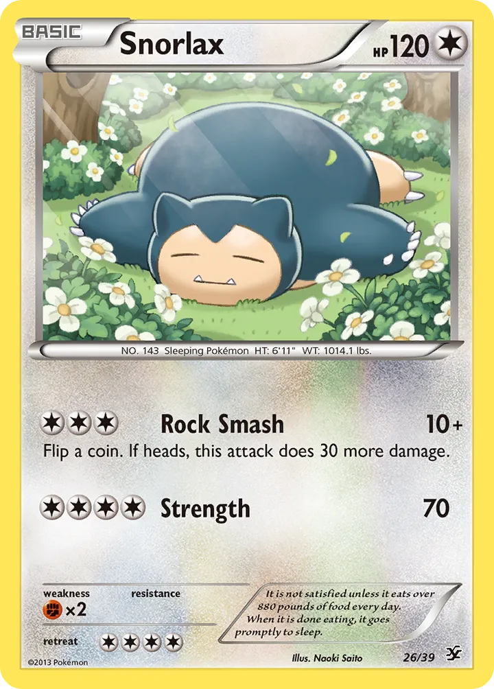 Kalos Starter Set 英語版 Snorlax 26 カード表面