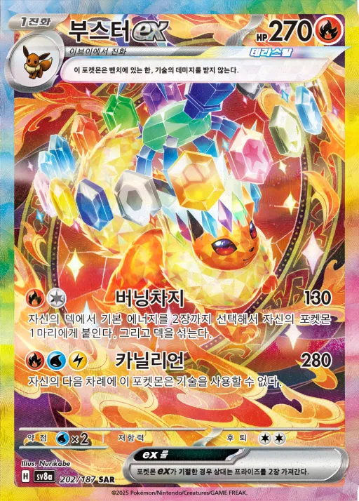 Front of 부스터 ex 202, 테라스탈 페스타 ex Korean