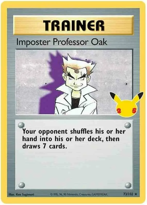 Celebrations 英語版 Imposter Professor Oak 73-102 カード表面