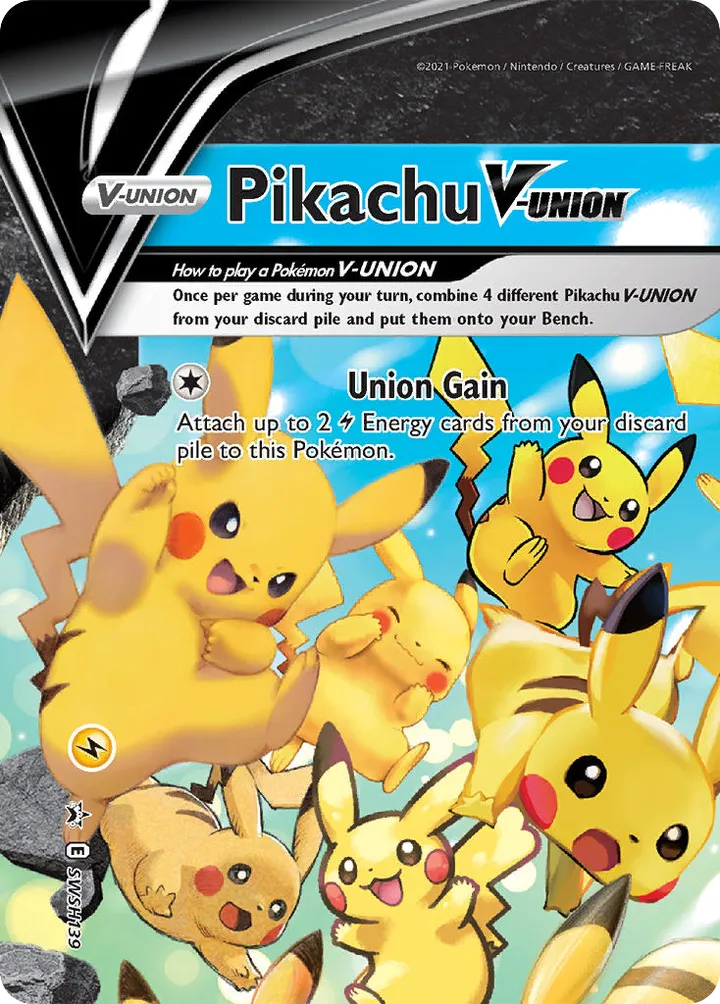 SWSH Black Star Promos 英語版 Pikachu V-UNION SWSH139 カード表面