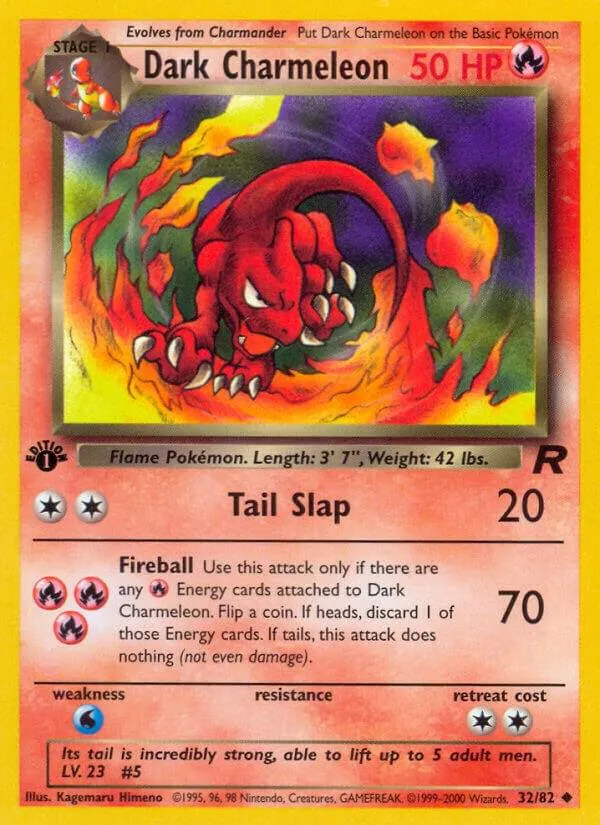 Team Rocket 영어판 Dark Charmeleon 32 카드 앞면