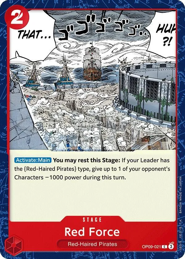 Emperors in the New World 영어판 Red Force OP09-021 카드 앞면