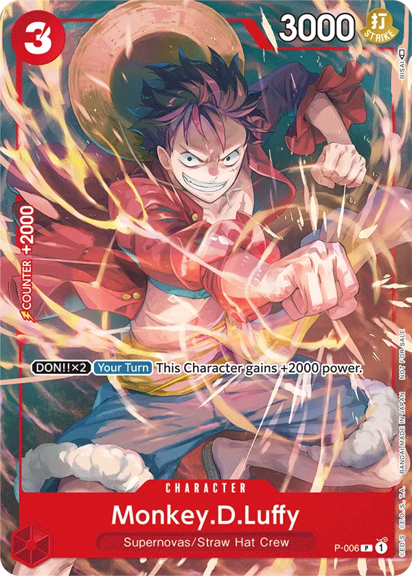 Promotion Cards 영어판 Monkey.D.Luffy P-006 카드 앞면