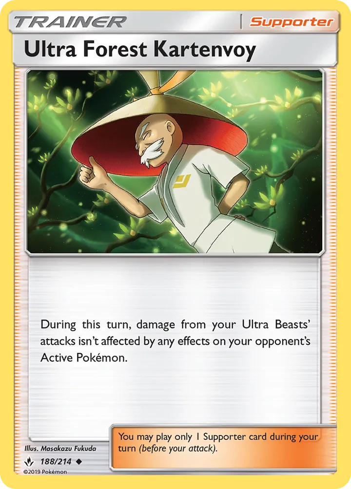 Sun & Moon—Unbroken Bonds 영어판 Ultra Forest Kartenvoy 188 카드 앞면