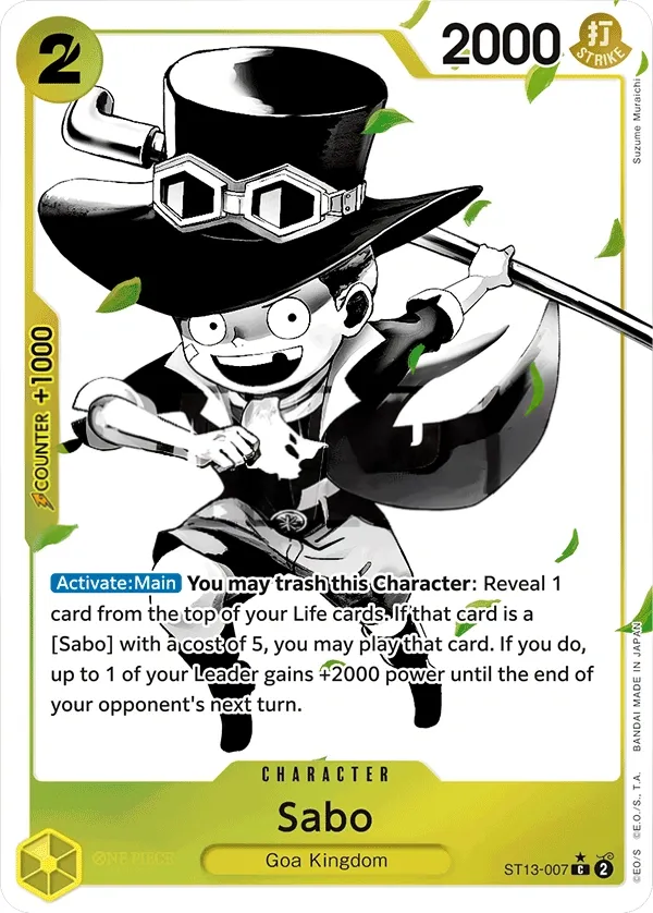 The Three Brothers 英語版 Sabo ST13-007 · パラレル カード表面