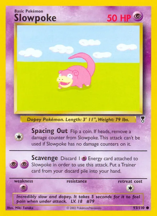 Legendary Collection 영어판 Slowpoke 93 카드 앞면