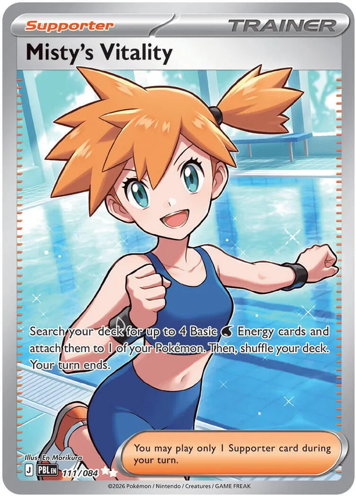 Mega Evolution—Pitch Black 영어판 Misty's Vitality 111 카드 앞면