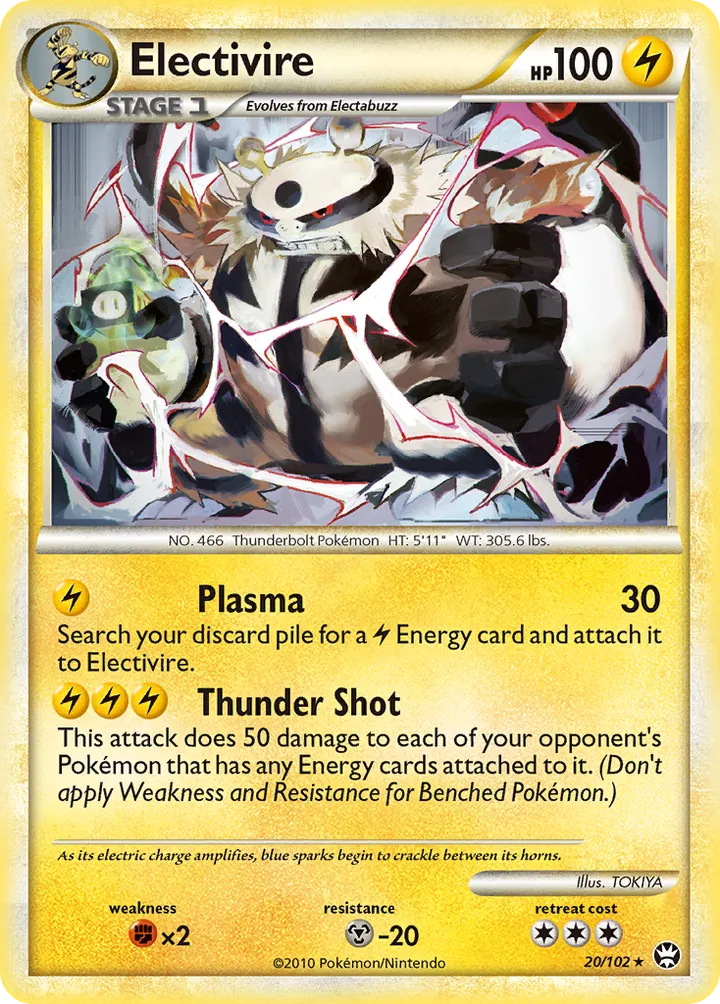 HS—Triumphant 영어판 Electivire 20 카드 앞면