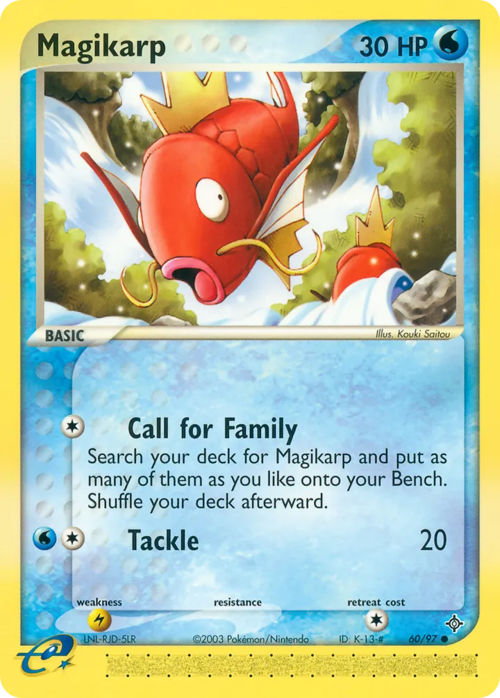 EX Dragon 英語版 Magikarp 60 カード表面