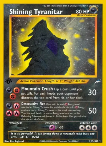 Shining Tyranitar 113 $345.00