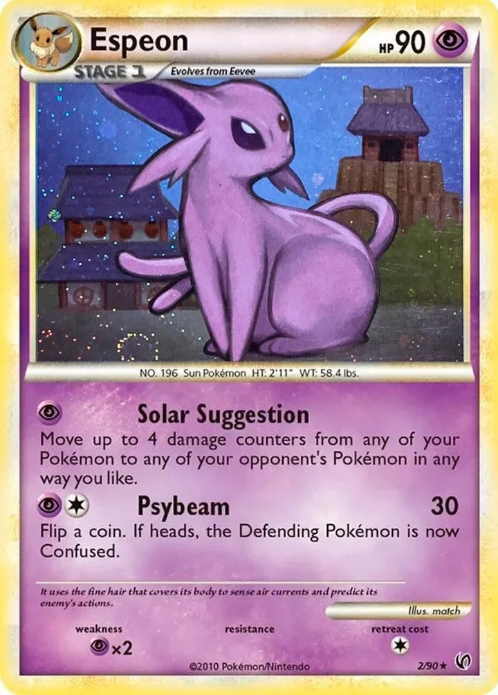 HS—Undaunted 英語版 Espeon 2 カード表面