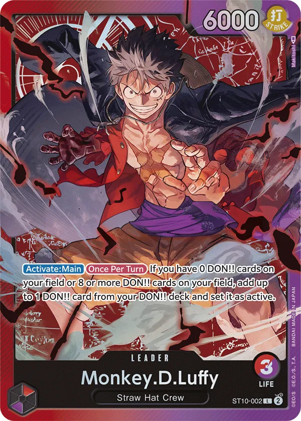 The Three Captains 영어판 Monkey.D.Luffy ST10-002 카드 앞면