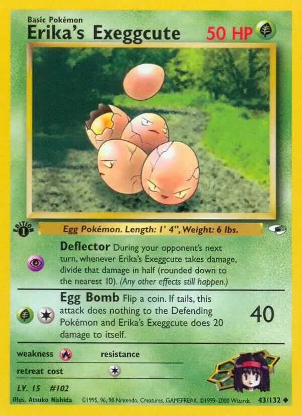 Gym Heroes 英語版 Erika's Exeggcute 43 カード表面