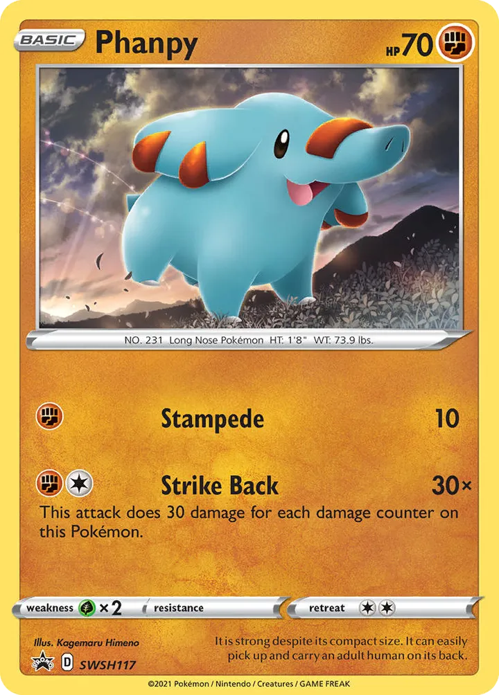 SWSH Black Star Promos 英語版 Phanpy SWSH117 カード表面