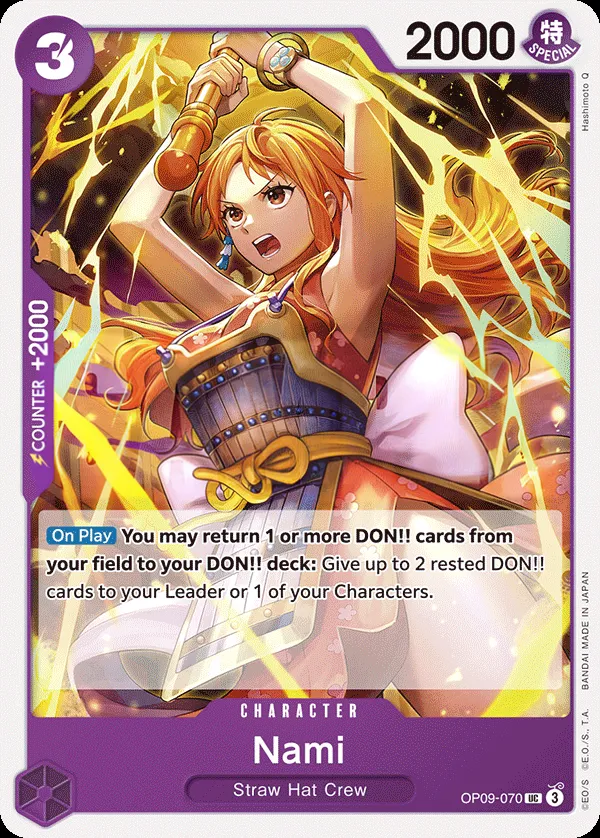 Emperors in the New World 英語版 Nami OP09-070 カード表面