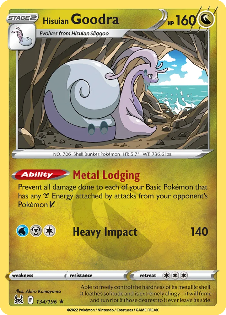 Sword & Shield—Lost Origin 영어판 Hisuian Goodra 134 카드 앞면