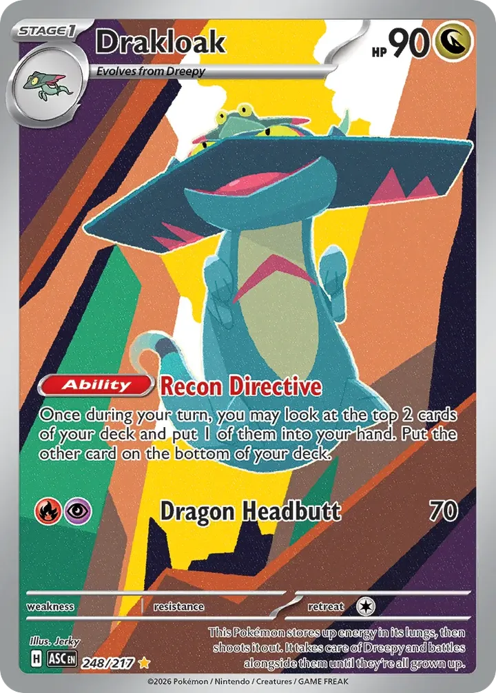 Mega Evolution—Ascended Heroes 英語版 Drakloak 248 カード表面