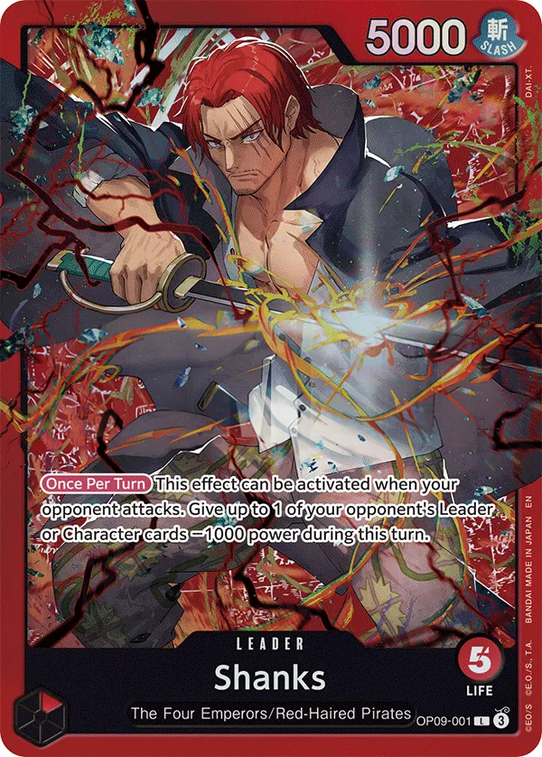 Emperors in the New World 영어판 Shanks OP09-001 · 패럴렐 2 카드 앞면
