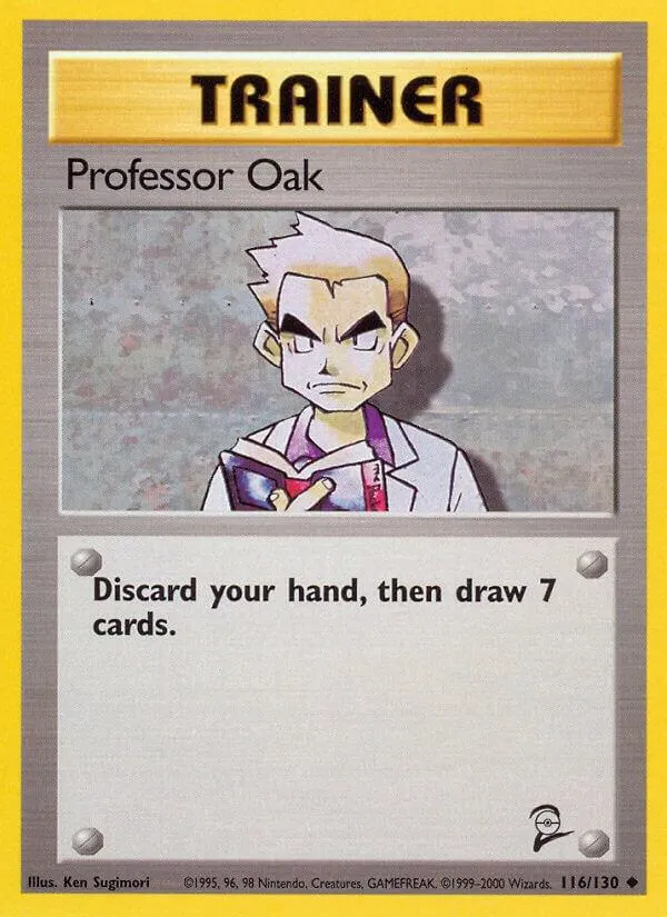Base Set 2 英語版 Professor Oak 116 カード表面