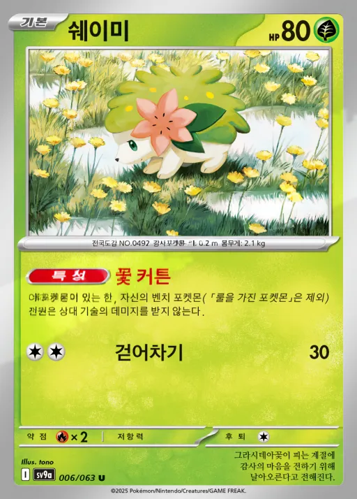 열풍의 아레나 韓国語版 쉐이미 6 カード表面