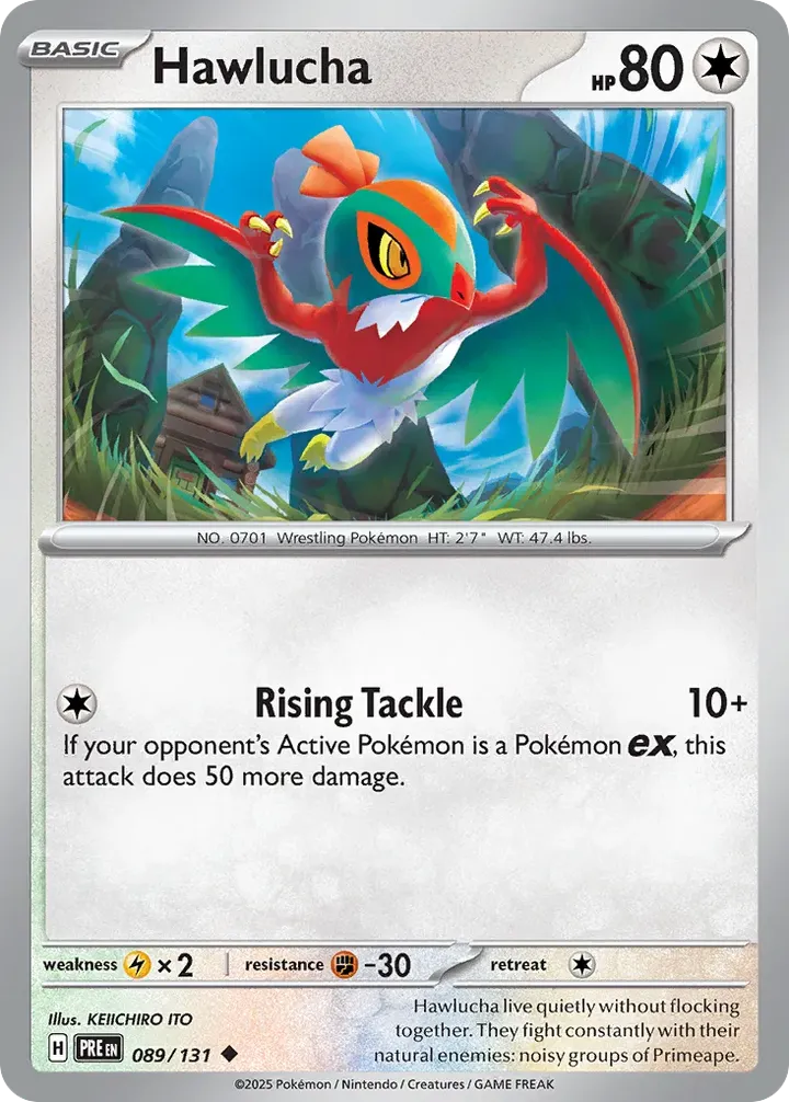 Scarlet & Violet—Prismatic Evolutions 영어판 Hawlucha 89 카드 앞면