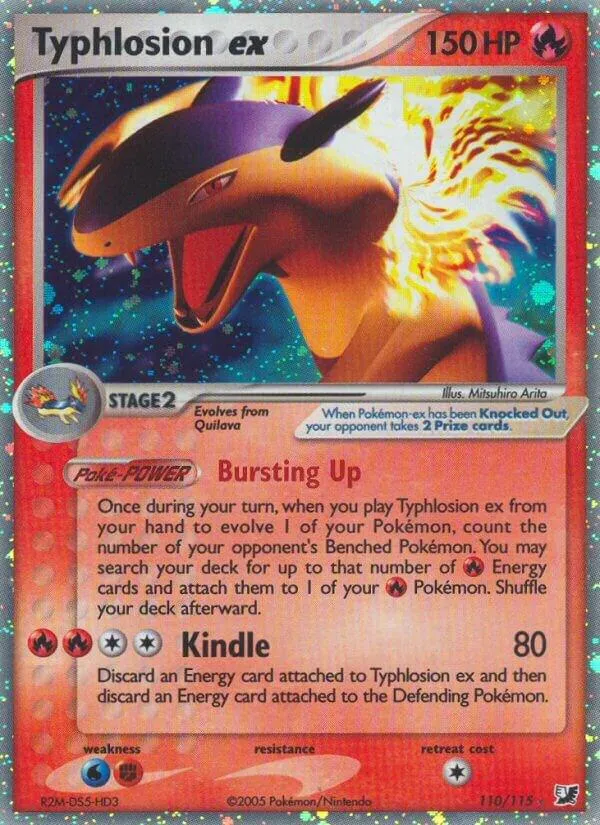 EX Unseen Forces 英語版 Typhlosion ex 110 カード表面