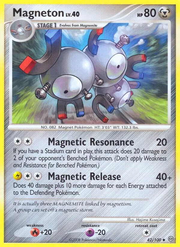 Diamond & Pearl—Stormfront 영어판 Magneton 42 카드 앞면