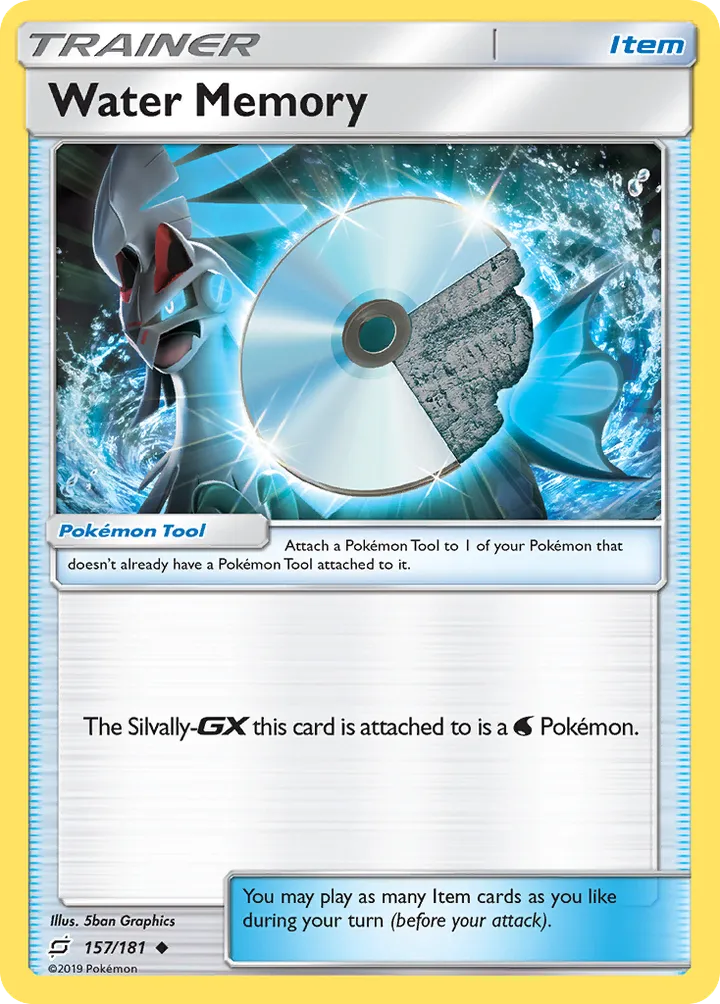 Sun & Moon—Team Up 영어판 Water Memory 157 카드 앞면