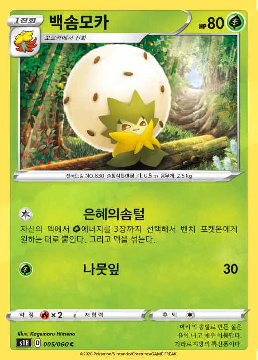 Front of 백솜모카 5, 실드 Korean