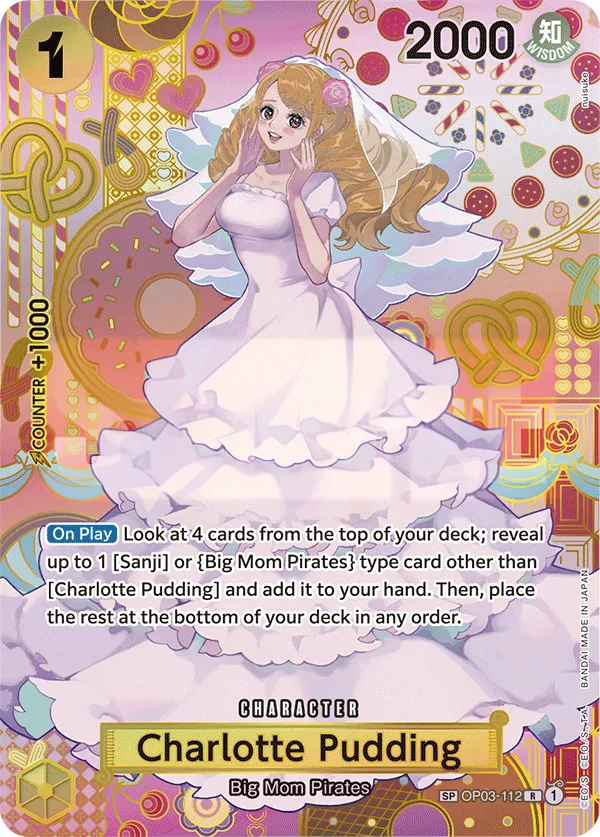 Pillars of Strength 英語版 Charlotte Pudding OP03-112 · パラレル 4 カード表面