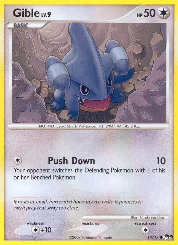 POP Series 9 영어판 Gible 14 카드 앞면
