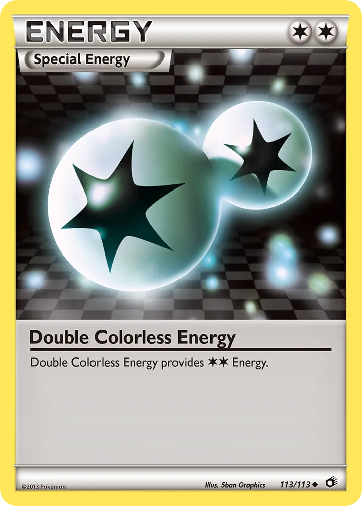Black & White—Legendary Treasures 영어판 Double Colorless Energy 113 카드 앞면