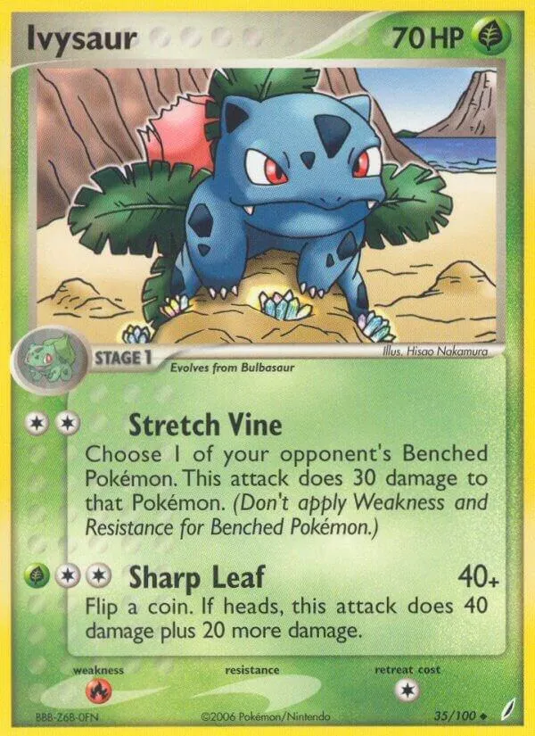 EX Crystal Guardians 영어판 Ivysaur 35 카드 앞면