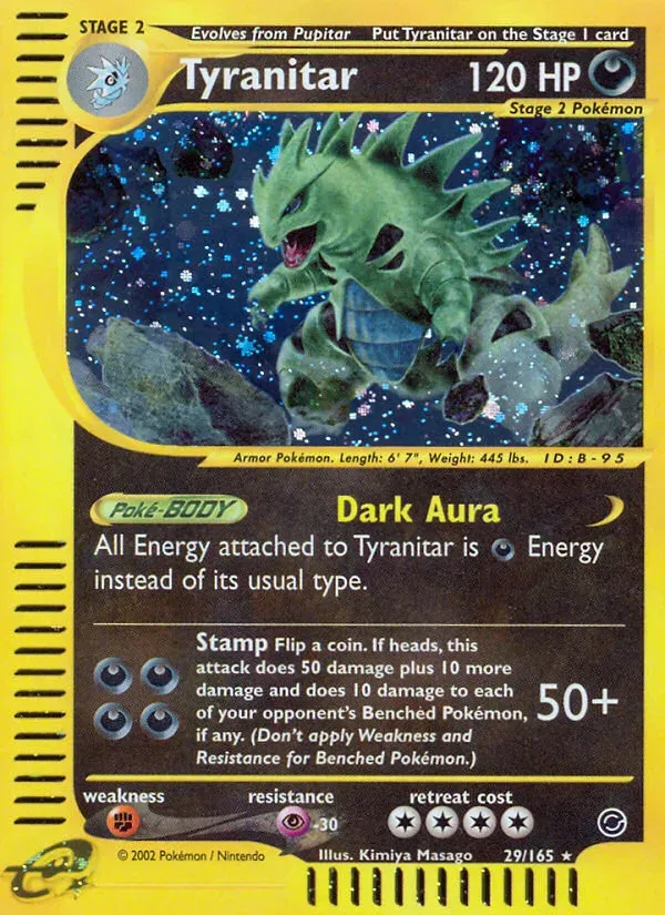 Expedition Base Set 영어판 Tyranitar 29 카드 앞면