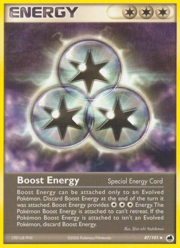EX Dragon Frontiers 영어판 Boost Energy 87 카드 앞면
