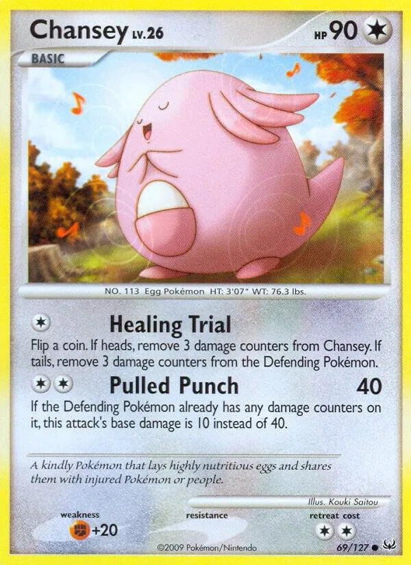 Platinum 英語版 Chansey 69 カード表面