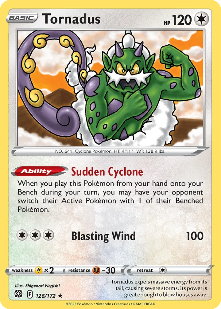 Sword & Shield—Brilliant Stars 英語版 Tornadus 126 カード表面
