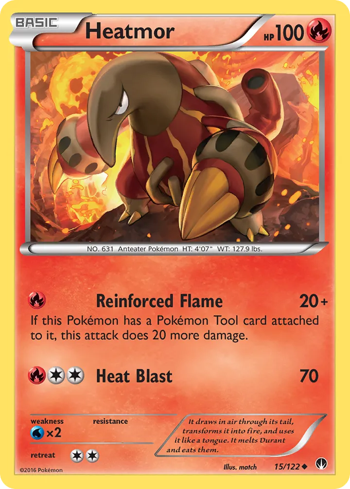XY—BREAKpoint 영어판 Heatmor 15 카드 앞면